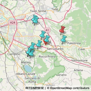 Mappa Via Benedetto Croce, 00030 Colonna RM, Italia (6.49455)