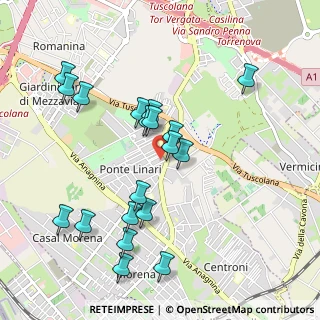 Mappa Via Castiglione Cosentino, 00118 Roma RM, Italia (1.05684)