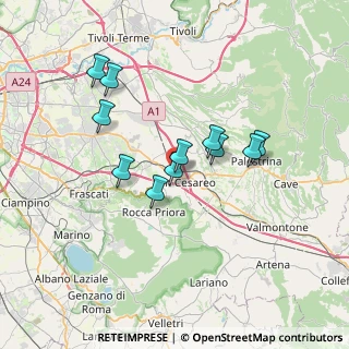 Mappa Centro Commerciale La Noce, 00030 San Cesareo RM, Italia (6.17727)