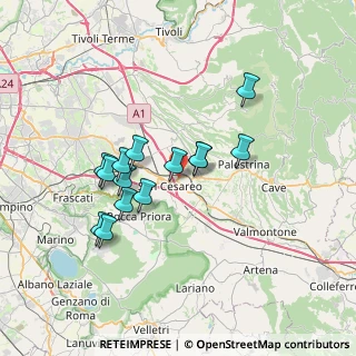 Mappa Via Colle Ara della Signora, 00030 San Cesareo RM, Italia (6.32214)