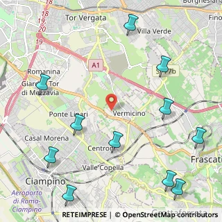 Mappa Via Quarticciolo di Vermicino, 00044 Frascati RM, Italia (3.13636)