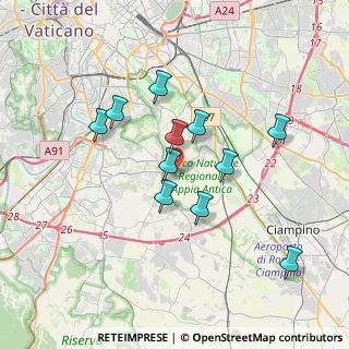 Mappa Via Evodia, 00178 Roma RM, Italia (3.34364)