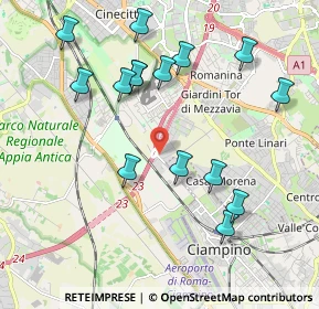 Mappa Via Pier Vittorio Aldini, 00178 Roma RM, Italia (2.22867)