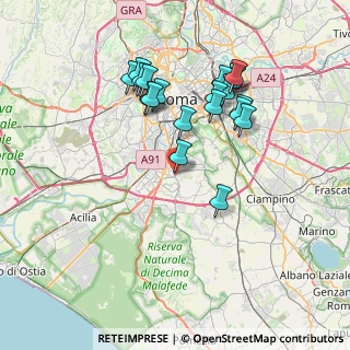 Mappa Via dei Sommozzatori, 00143 Roma RM, Italia (7.551)
