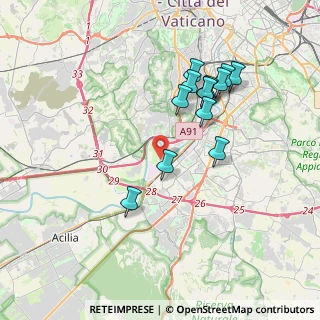 Mappa Via dell'Ippica, 00144 Roma RM, Italia (3.70615)