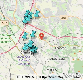 Mappa Via dell'Acqua Acetosa, 00044 Frascati RM, Italia (3.75813)