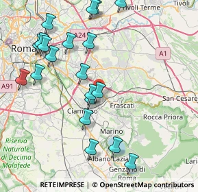 Mappa Via dell'Acqua Acetosa, 00044 Frascati RM, Italia (9.582)