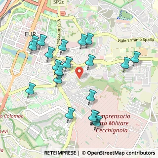 Mappa Via Luca Gaurico, 00143 Roma RM, Italia (1.099)