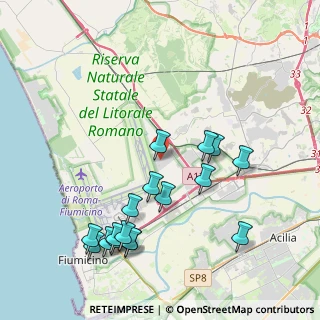 Mappa Via della Corona Boreale, 00054 Fiumicino RM, Italia (4.70176)