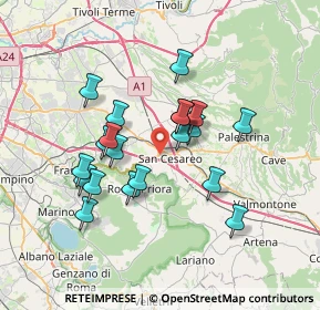 Mappa Via Giovanni Cena, 00030 San Cesareo RM, Italia (6.4745)