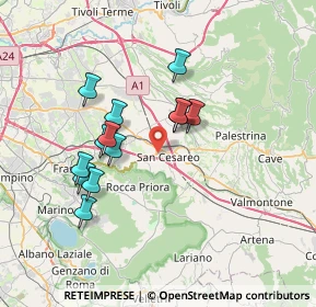Mappa Via Giovanni Cena, 00030 San Cesareo RM, Italia (6.68154)