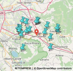 Mappa Via Giovanni Cena, 00030 San Cesareo RM, Italia (6.89474)