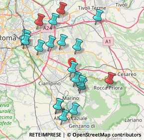 Mappa Via A. Giammarioli, 00044 Frascati RM, Italia (8.9345)