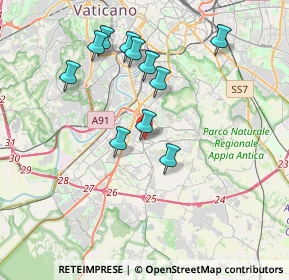 Mappa Via della Stazione Laurentina, 00143 Roma RM, Italia (3.74273)