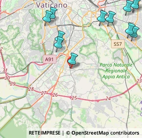 Mappa Via della Stazione Laurentina, 00143 Roma RM, Italia (7.04889)