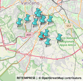 Mappa Via della Stazione Laurentina, 00143 Roma RM, Italia (3.10833)