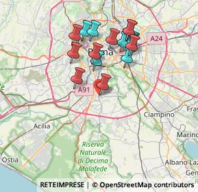 Mappa Via della Stazione Laurentina, 00143 Roma RM, Italia (7.192)