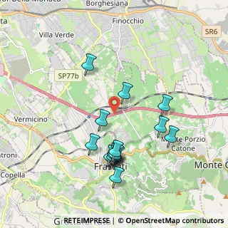 Mappa A1 Diramazione Roma Sud, 00044 Monte Porzio Catone RM, Italia (1.96667)