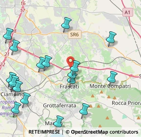 Mappa A1 Diramazione Roma Sud, 00044 Frascati RM, Italia (5.55889)