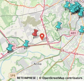 Mappa Via della Magliana, 00100 Roma RM, Italia (7.3345)