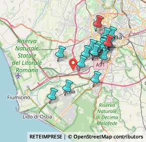 Mappa Via della Magliana, 00100 Roma RM, Italia (6.6615)