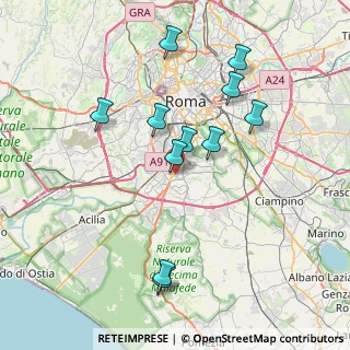 Mappa Viale del Poggio Fiorito, 00144 Roma RM, Italia (7.81273)