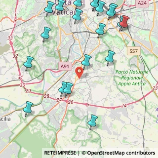 Mappa Viale del Poggio Fiorito, 00144 Roma RM, Italia (6.22)