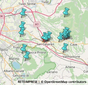 Mappa Via Casilina, 00030 Roma RM, Italia (7.29938)