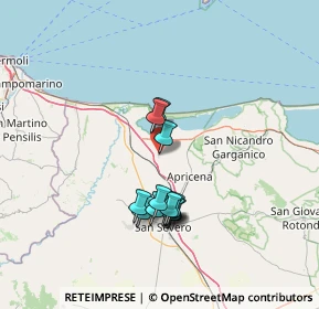 Mappa Via S. Severo, 71010 Poggio Imperiale FG, Italia (12.40154)