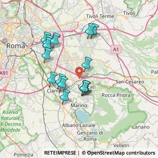 Mappa Via Lorenzo Sebastiani, 00044 Frascati RM, Italia (7.10267)