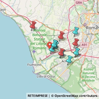 Mappa Via Sestante, 00054 Fiumicino RM, Italia (6.01385)