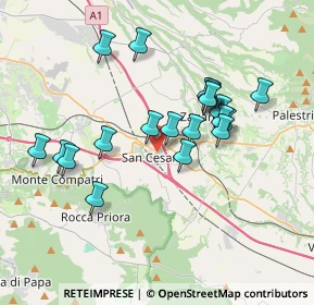 Mappa Via Giulio Giordani, 00030 San Cesareo RM, Italia (3.5345)