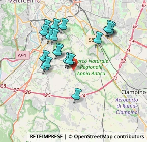 Mappa Via Andrea Millevoi, 00178 Roma RM, Italia (3.6565)