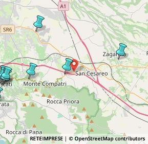 Mappa Zona Industriale Artigianale, 00030 San Cesareo RM, Italia (7.09083)