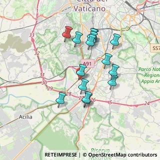 Mappa Via Gastone Giacomini, 00144 Roma RM, Italia (3.44533)