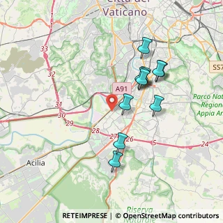 Mappa Via Gastone Giacomini, 00144 Roma RM, Italia (3.46091)