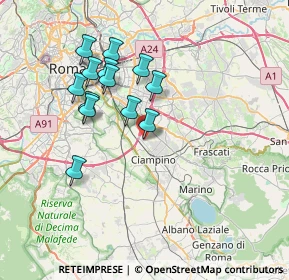 Mappa Via Salvatore Carnevale, 00043 Ciampino RM, Italia (6.93538)