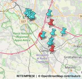 Mappa Via Salvatore Carnevale, 00043 Ciampino RM, Italia (3.59071)