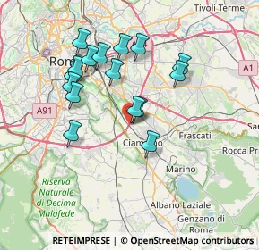 Mappa Via Fratelli Marchetti Longhi, 00178 Roma RM, Italia (7.07375)