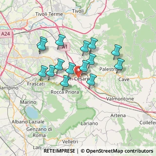 Mappa Via Filippo Corridoni, 00030 San Cesareo RM, Italia (6.35133)