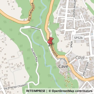 Mappa Via Prenestina Vecchia, 22, 00033 Cave, Roma (Lazio)
