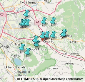 Mappa Via del Campo Sportivo, 00030 San Cesareo RM, Italia (6.65625)