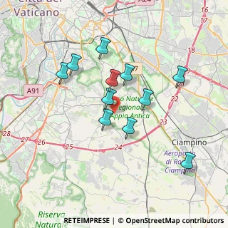 Mappa Via della Tenuta di San Cesareo, 00178 Roma RM, Italia (3.43182)