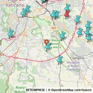 Mappa Via della Tenuta di San Cesareo, 00178 Roma RM, Italia (6.84)