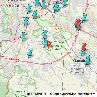 Mappa Via della Tenuta di San Cesareo, 00178 Roma RM, Italia (6.2535)