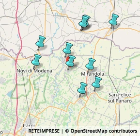 Mappa Via F.lli Cervi, 41039 San Possidonio MO, Italia (6.99455)