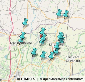 Mappa Via F.lli Cervi, 41039 San Possidonio MO, Italia (6.62278)