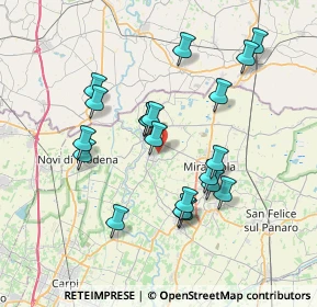 Mappa Via F.lli Cervi, 41039 San Possidonio MO, Italia (6.88)