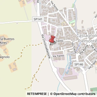 Mappa Via Trento, 5, 10060 Castagnole Piemonte, Torino (Piemonte)