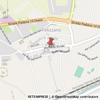 Mappa Via Ercole Paolo, 78, 15023 Felizzano, Alessandria (Piemonte)